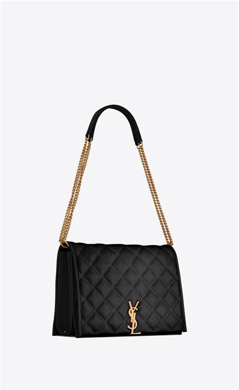 ysl becky wallet bag|SAINT LAURENT Lambskin Diamond Quilted Becky Chain .